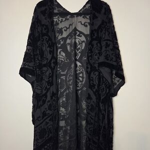Mossimo Black Sheer Kimono One Size